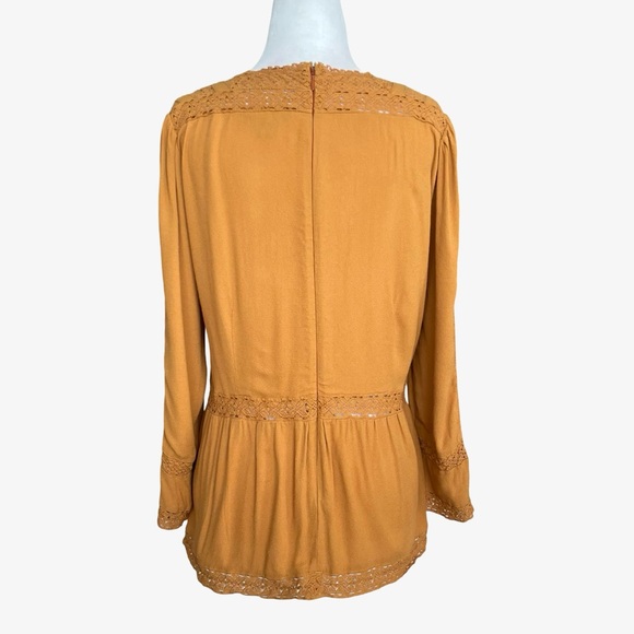 J. Crew Point Sur Lacey Top Marled Mushroom Gold Yellow 8 EUC - Picture 12 of 16